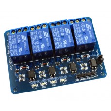 โมดูลรีเลย์ 4ช่อง 5V Optocoupler (4 Channel Relay Module)