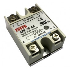 โซลิดสเตตรีเลย์ 50A Solid State Relay SSR-50 AA (AC to AC)