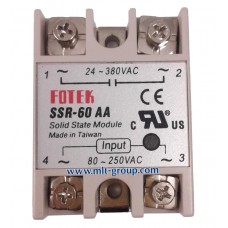 โซลิดสเตตรีเลย์ 60A Solid State Relay SSR-60 AA (AC to AC)