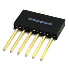 6pin 2.54mm Long Stackable Female Header for Arduino (ขายาว)